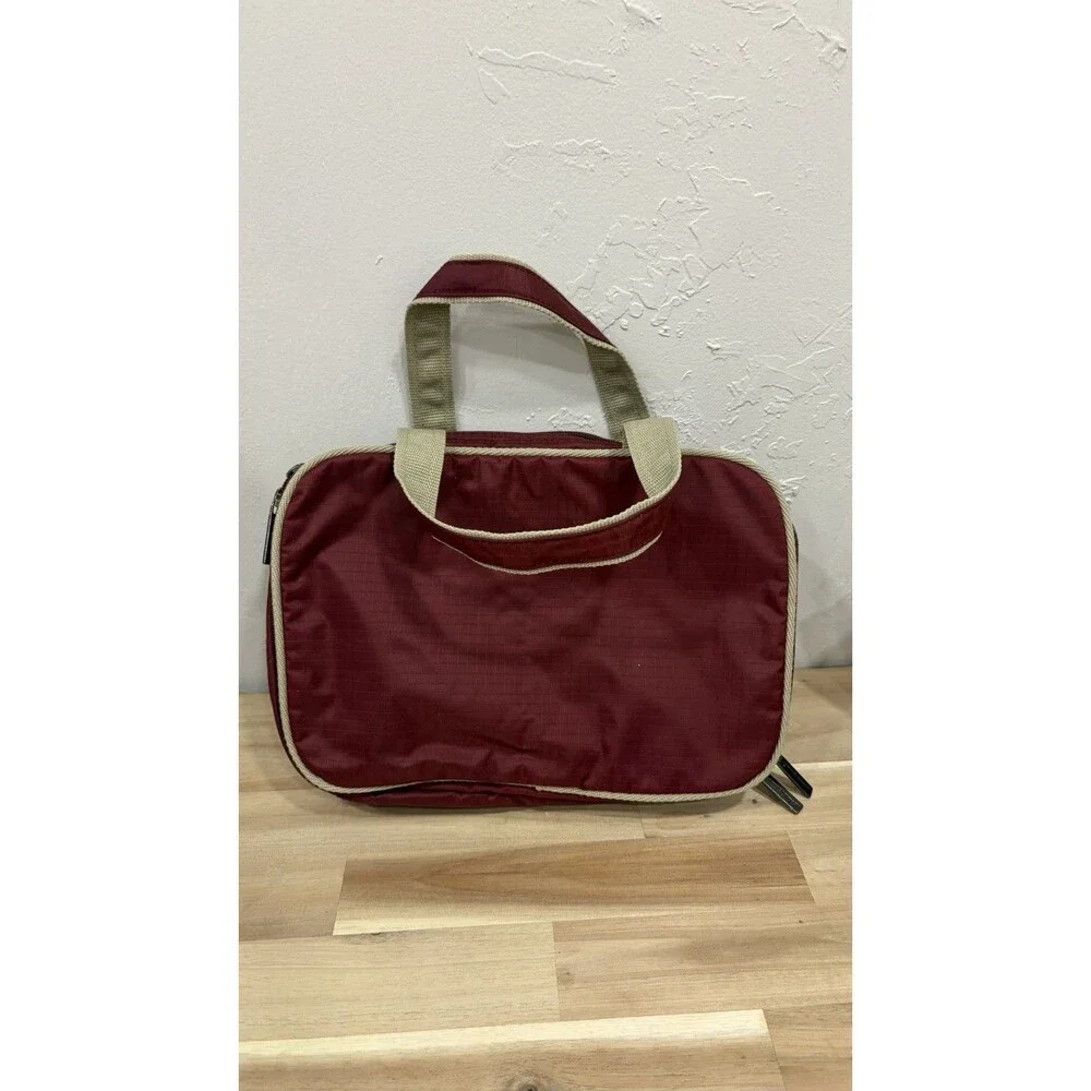 Eddie Bauer Travel Kit Bag  Zip Around with Two Sections 10 x 7 x 3 Handles